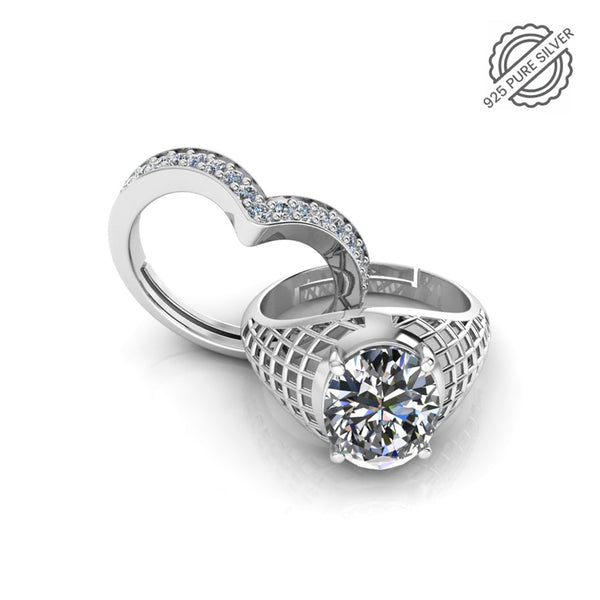 Pure 925 Silver V Shape Glamira Jonasia Special Couple's Ring