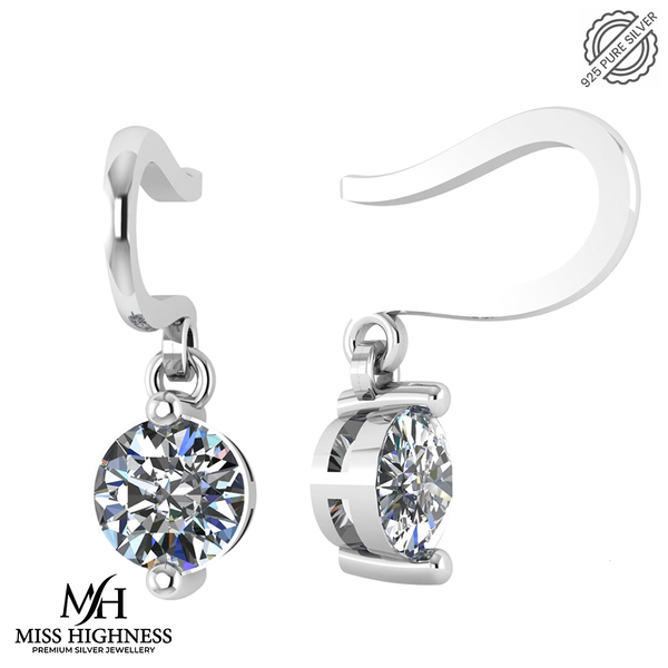 925 Sterling Silver Solitaire Drizzle Drop Earrings