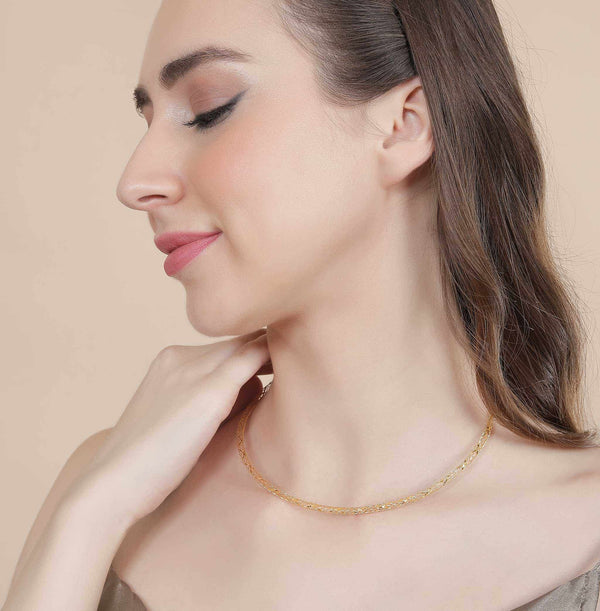 Gold Plated silver choker necklace