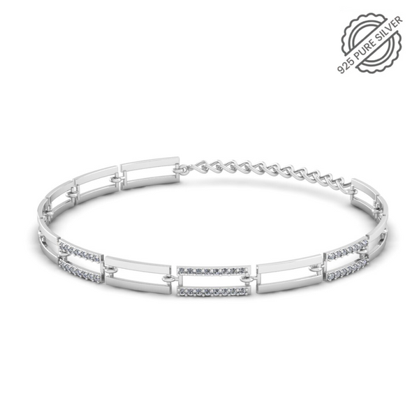 Pure 925 Silver Convenient Fashionable Bracelet For Ladies